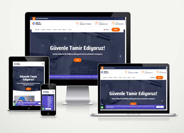 Kombi Klima Teknik Servis Hazır Site Paketi